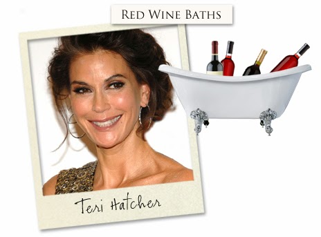 Teri Hatcher Wine Bath