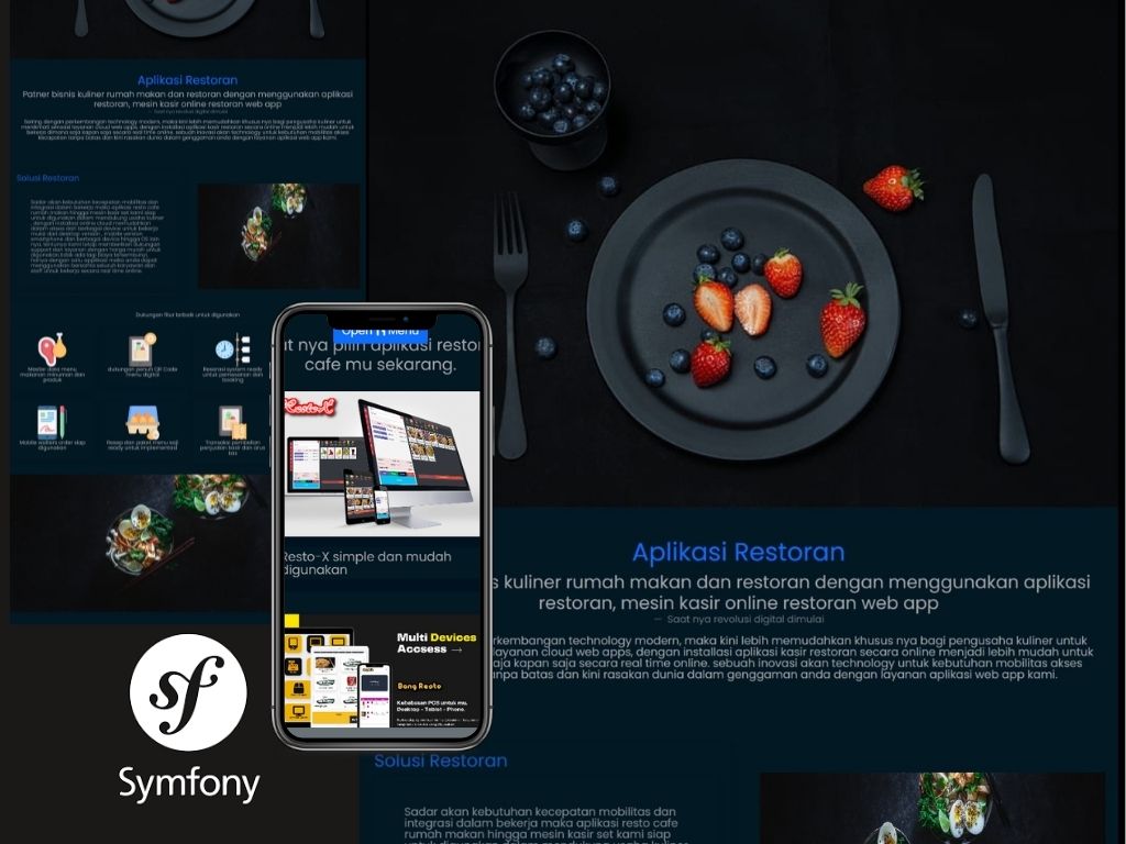 new modern website landing page free source code download gratis symfony web app