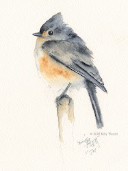 watercolor titmouse birds bird painting tufted paintings watercolour paint drawings tutorials drawing easy happy bicolor painted thanksgiving redandthepeanut animals techniques