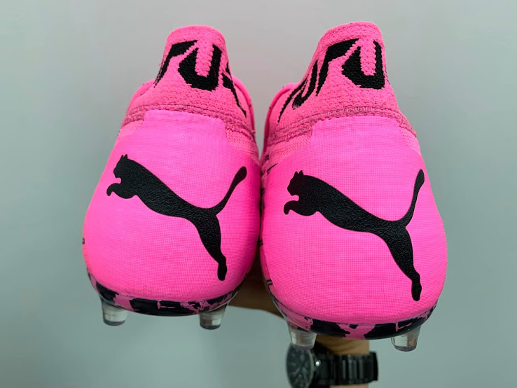 new puma boots pink and blue