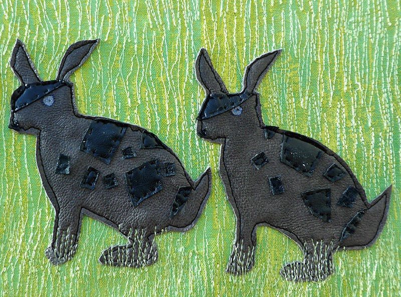 LinsArt Leather Rabbit Family
