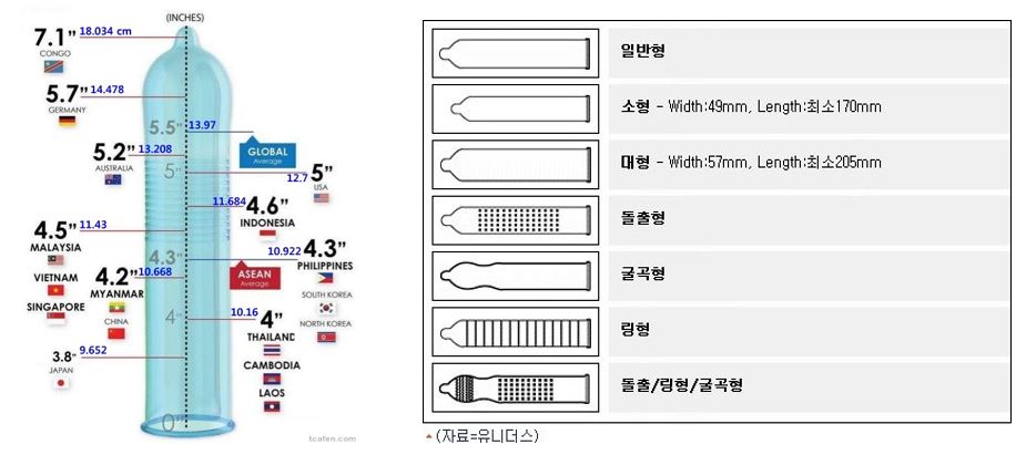 국가별 평균사이즈? 선호하는 콘돔 크기는?! ~ Egg Glove