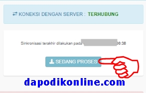 Tunggu sampai sinkronisasi dapodik selesai