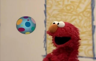 Elmo and the kids count the bounces as the CGI ball bounces around the corners of the screen. The ball bounces 28 times. Elmo's World Balls Elmo's Question