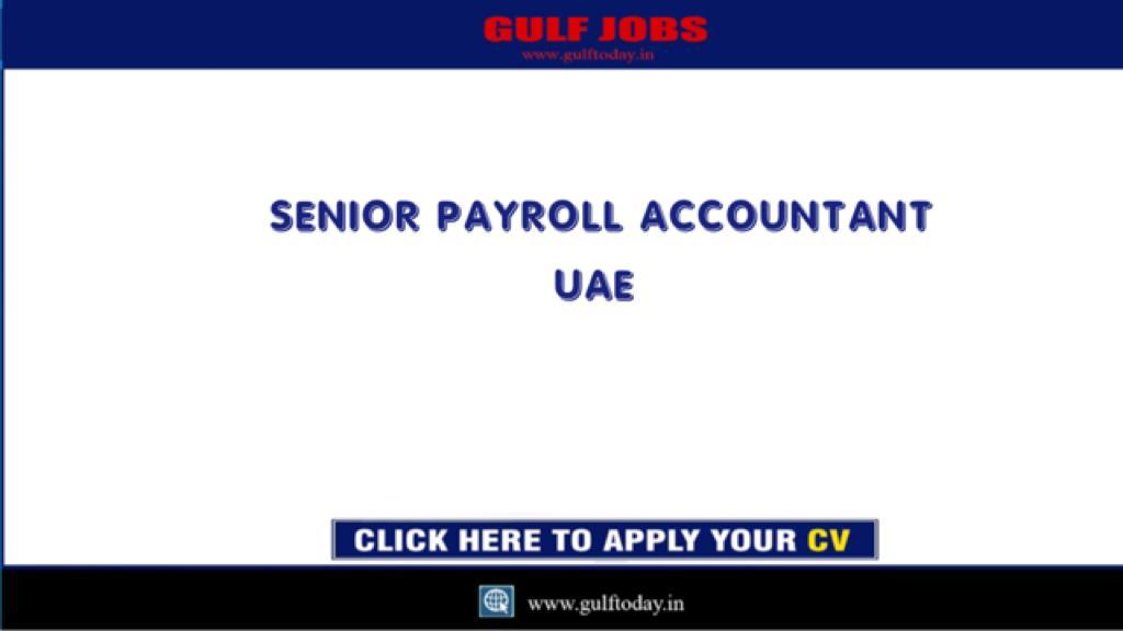 UAE JOBSSENIOR PAYROLL ACCOUNTANTABU DHABI GULF TODAY JOBS