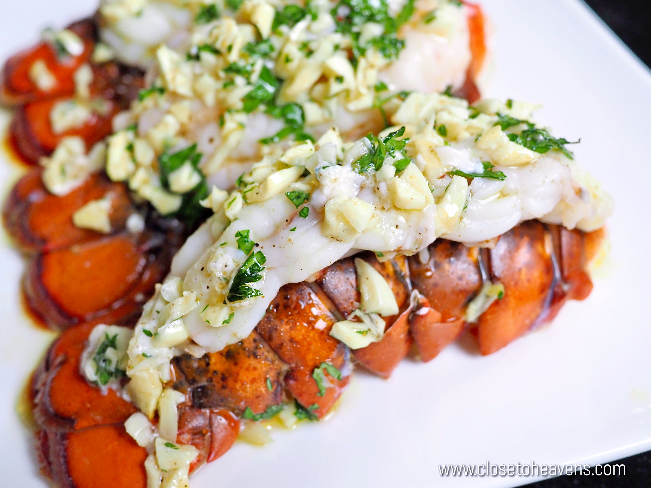 Garlic Butter Lobster Tails recipe สูตรหางกุ้ง ล็อบสเตอร์อบเนยกระเทียม