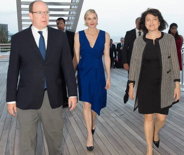 Prince Albert of Monaco and Princess Charlene of Monaca attended the meeting of the "33rd Monte-Carlo International Swimming Meeting" organized by the Monegasque Swimming Federation 