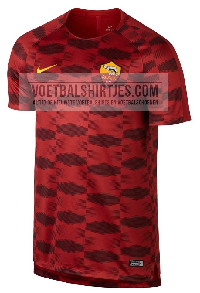 Nike AS Roma 1718 PreMatch Shirt Leaked Footy Headlines