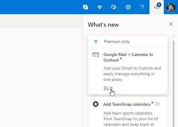Outlook.com에서 Gmail 계정을 추가하는 방법