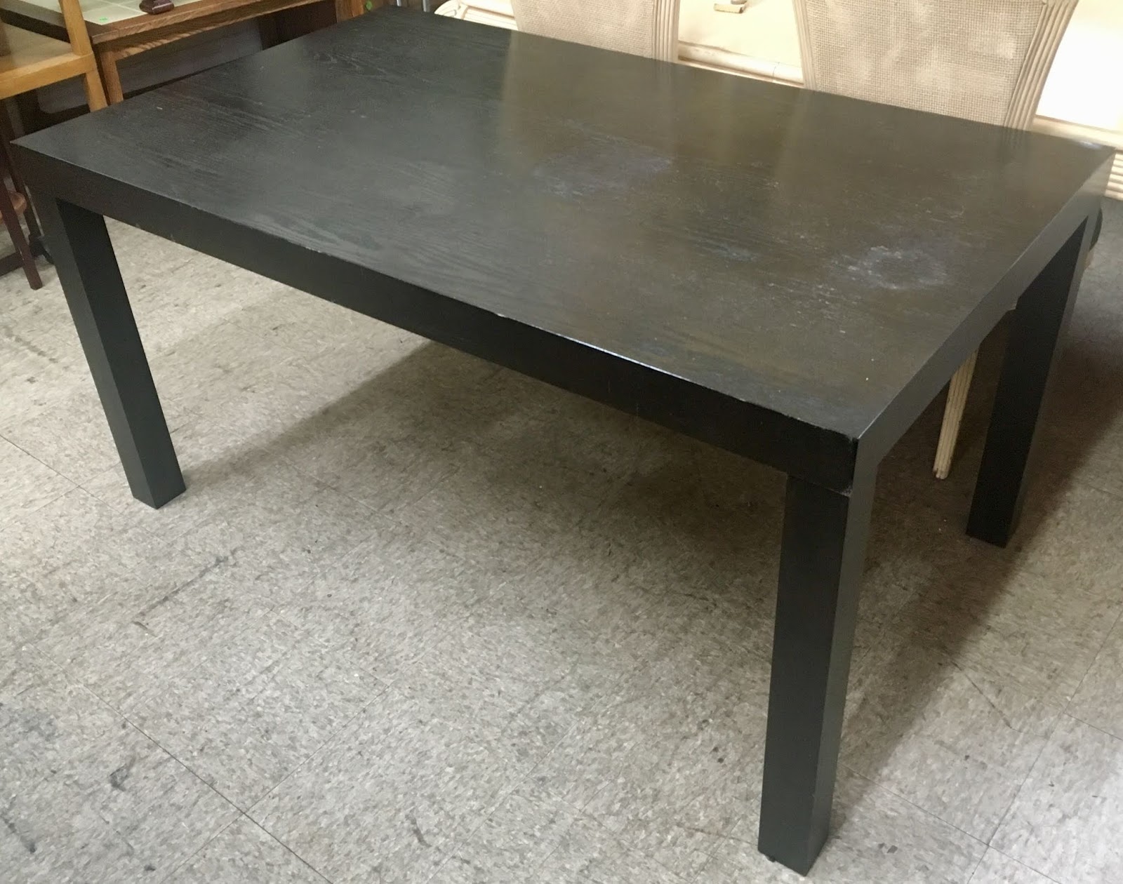 Uhuru Furniture & Collectibles West Elm Black Dining Table 195 SOLD