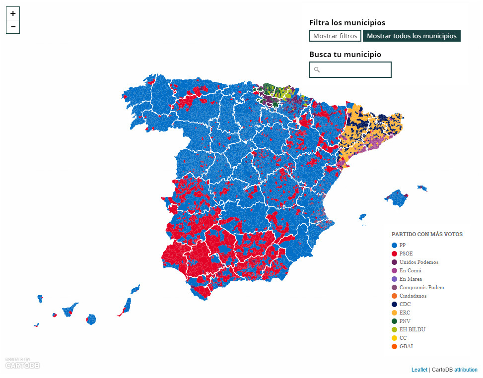 The Spanish Election Map Vivid Maps