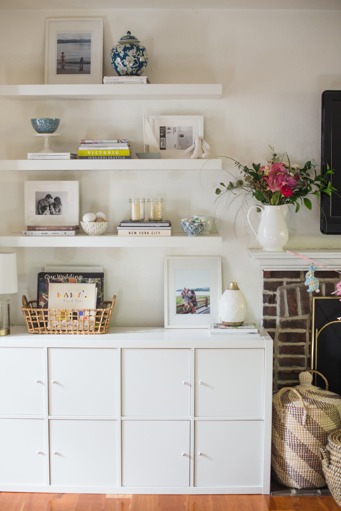 Domestic Fashionista Ikea Floating Shelf Built Ins Living Room Update