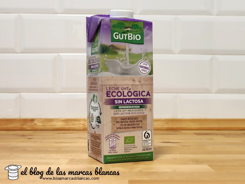 Leche semi sin lactosa ecológica GUTBIO (Aldi) el blog de las marcas