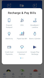 Paytm recharge and bill payment interface