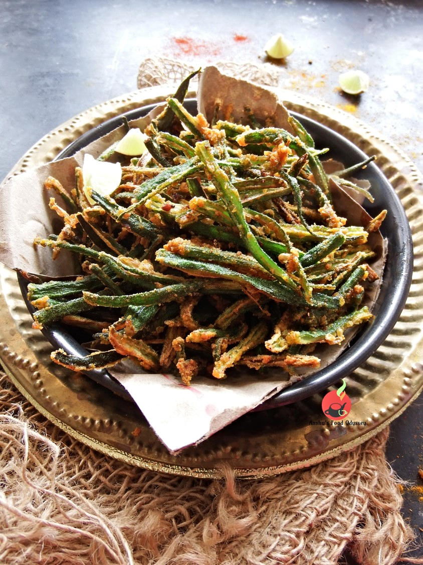 Kurkuri Besan wali Bhindi Indian Style Crispy Okra Fry
