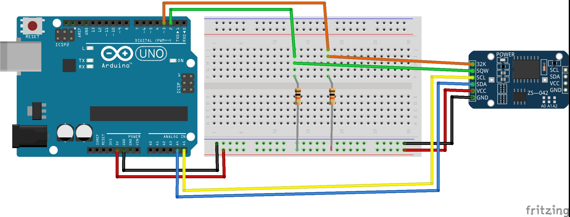 DS3231 (Real Time Clock) with Arduino - zkl doc - blog.zerokol.com