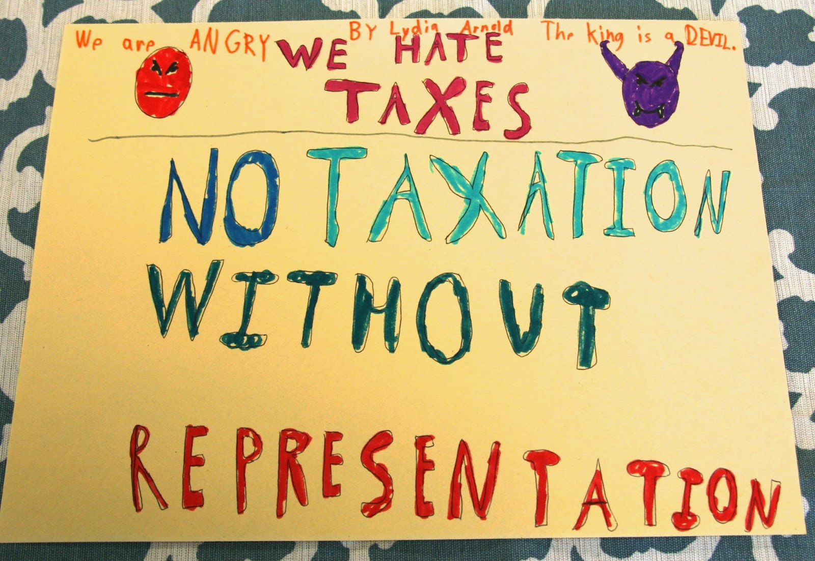 Who's Who and Who's New: Revolutionary War Activity- No Taxation