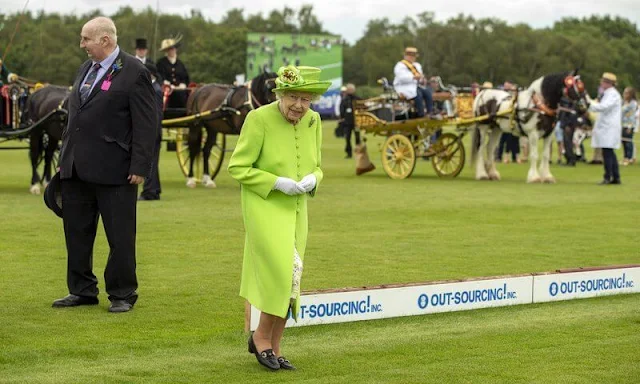 Queen Elizabeth II visited the Guards Polo Club in Egham and attended the final match of leading UK polo tournament