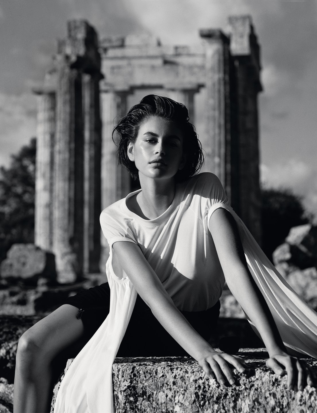 Kaia Gerber in British Vogue June 2020 by Alasdair McLellan