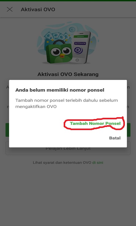Menambahkan Nomor Ponsel OVO Cash Tokopedia. Menambahkan Nomor Ponsel OVO Cash Tokopedia.