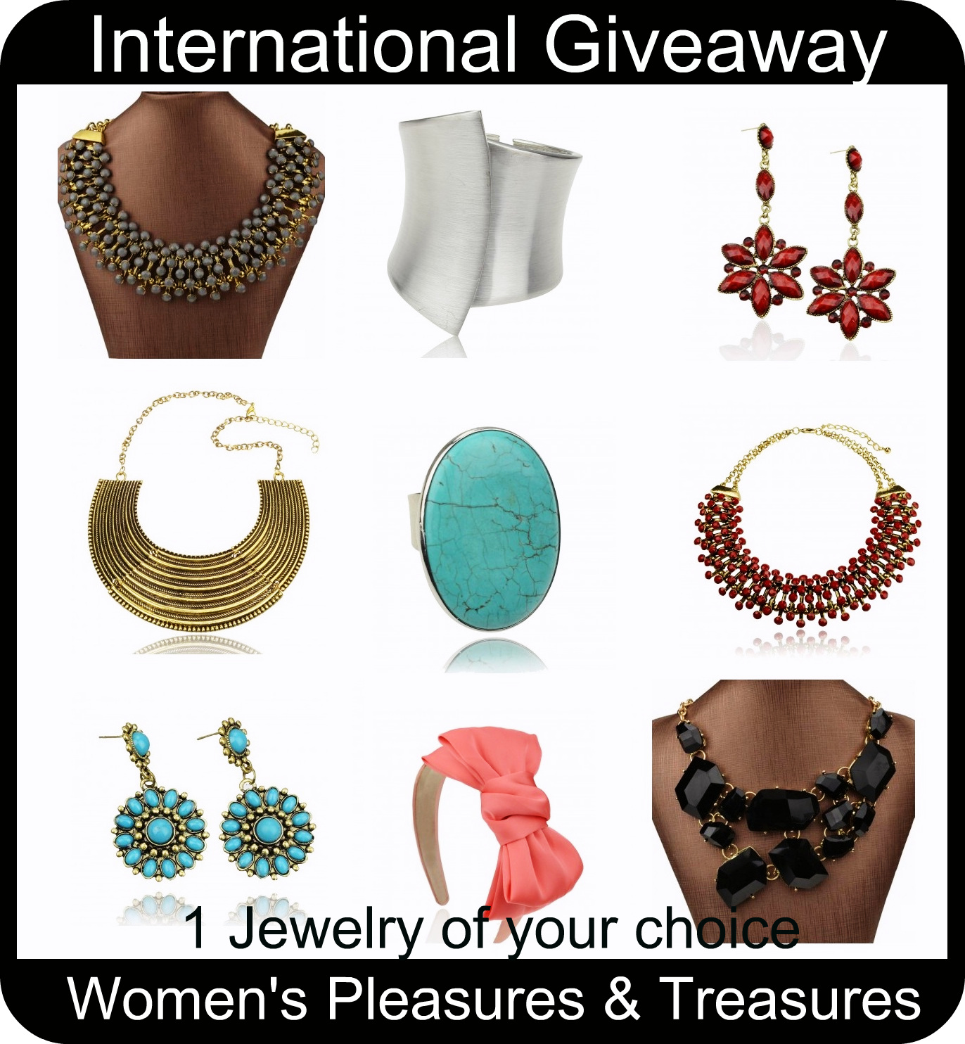 WOMEN'S Pleasures & Treasures International Giveaway win a Jewelry