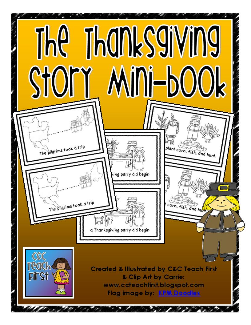 Clip Art By Carrie Teaching First The Thanksgiving Story Mini book And FREEBIES Clip Art By Carrie Teaching First The Thanksgiving Story Mini book And FREEBIES