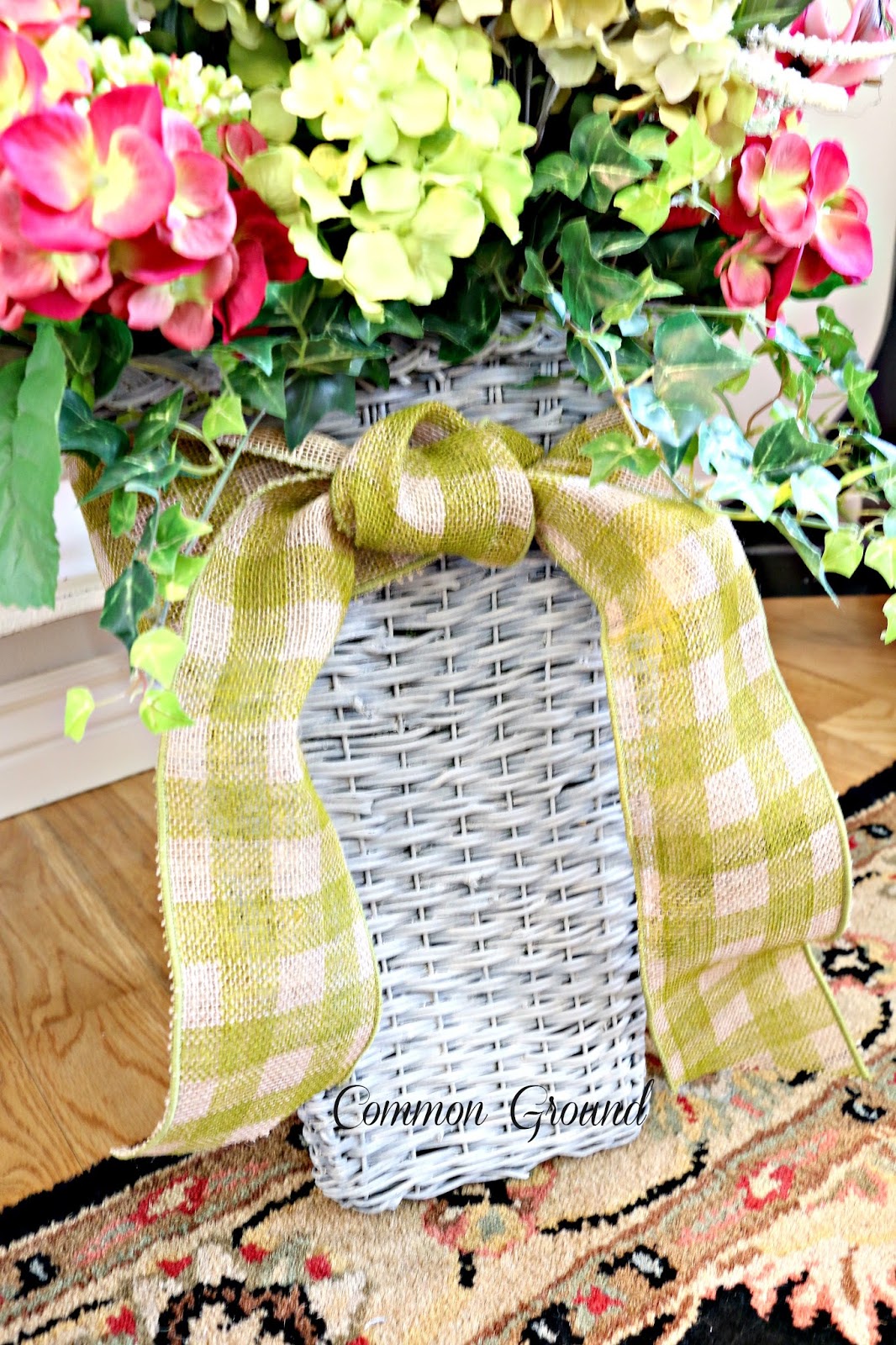 common ground Baskets for Spring Door Decor