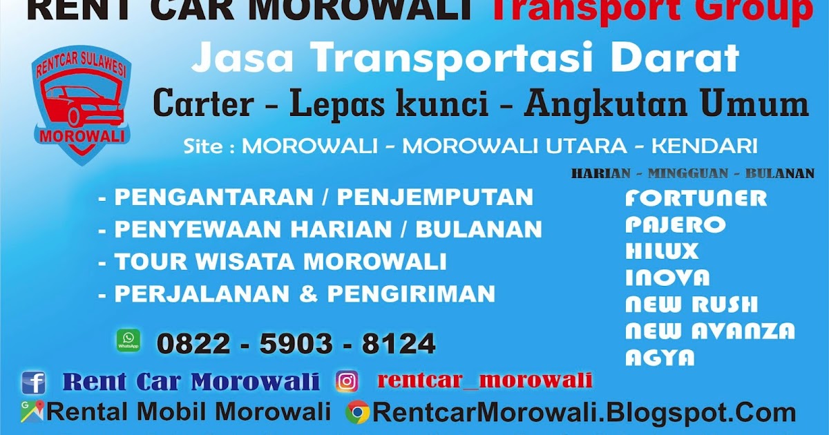 RENTAL MOBIL MOROWALI RENT CAR TRANSPORT GROUP
