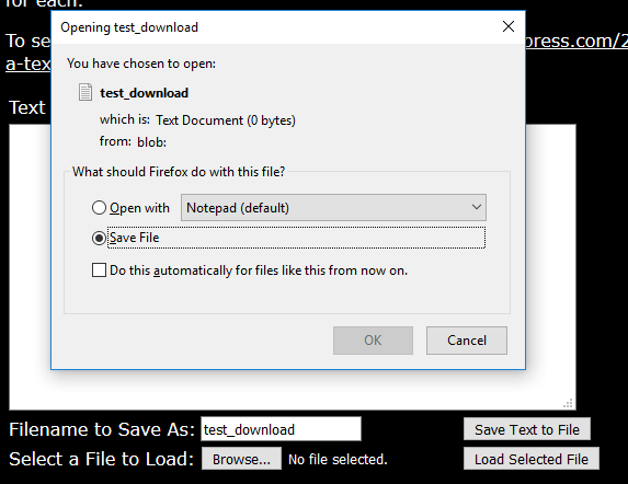Webdev-Il: How To Create And Download A Text File From Within A Web Page
