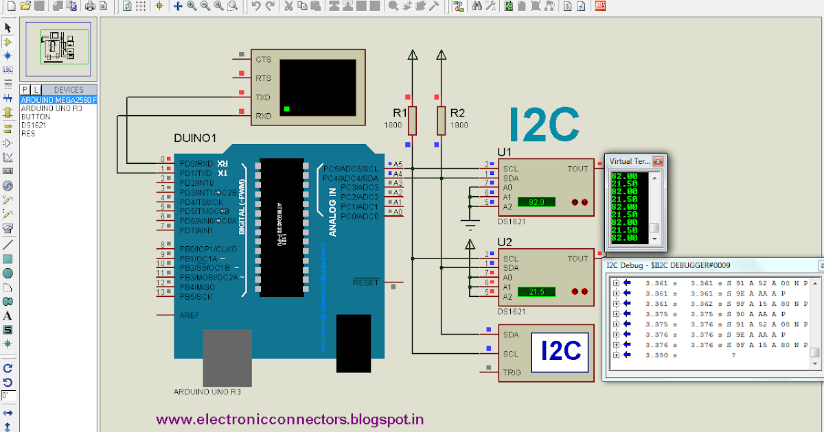 ELECTRONIC CONNECTORS: I2C in ARDUINO UNO & PIC Microcontroller with ...