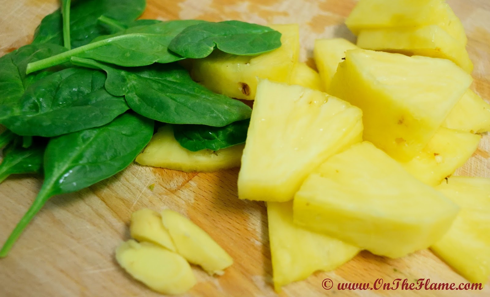 On the Flame by Rekha Nahata PineappleSpinach Juice (Green Juice)