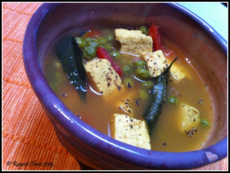 A Whole Food Life Tofu & Peas w Curry Leaves