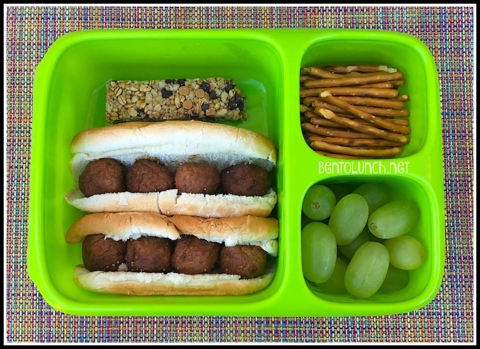 School Lunch For My Kids: Meatballs & Rice - White Blank Space