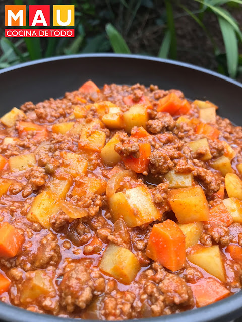 mau cocina de todo picadillo receta papa zanahoria facil chile ancho comida casera mexicana