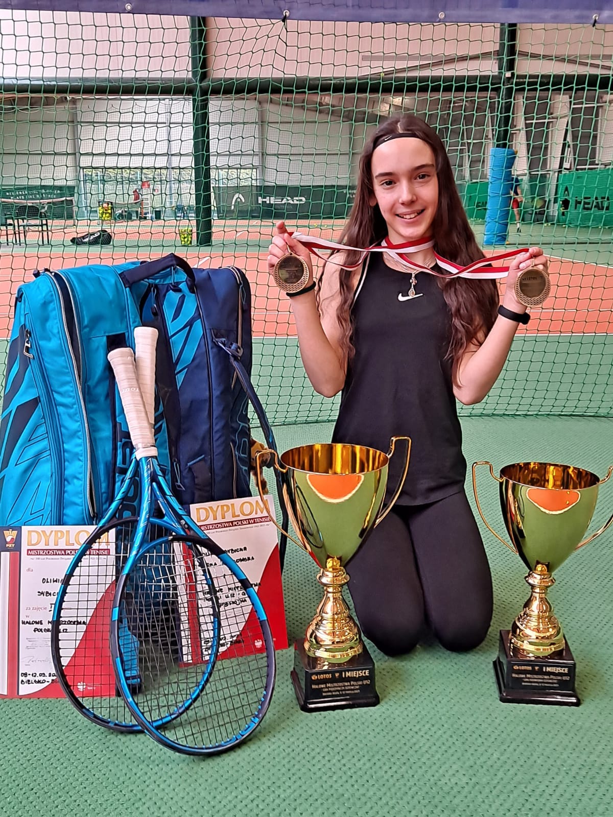 Oliwia Sybicka podwójną mistrzynią Polski w tenisie