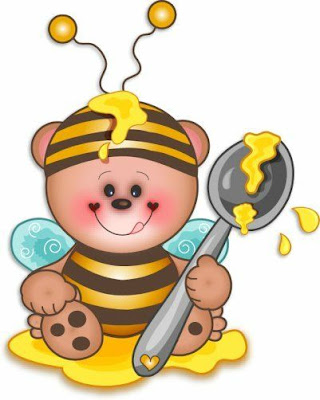 abeja golosa Abejas con miel para imprimir