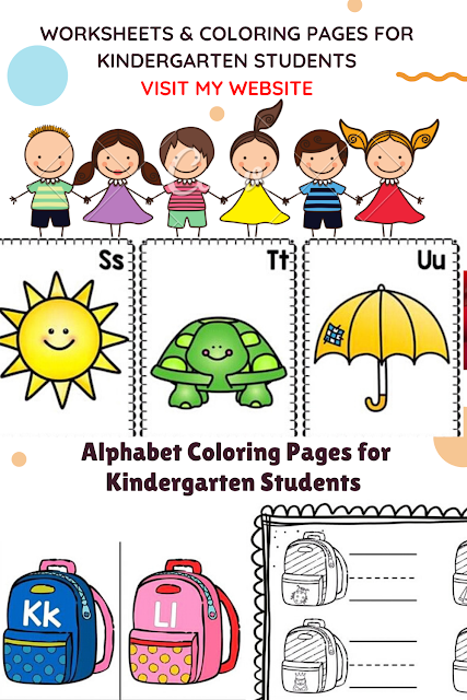 Worksheets & Coloring Pages For Kindergarten Students