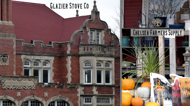 Historic Glazier Stove Co building and Chelsea Farmers Supply in Chelsea MI