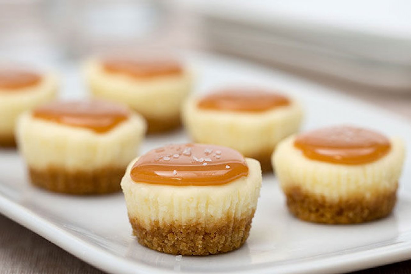 Cherishing A Sweet Life BiteSize Salted Caramel Cheesecakes