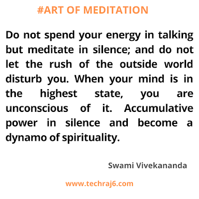 Art of meditation quotes by Swami Vivekananda