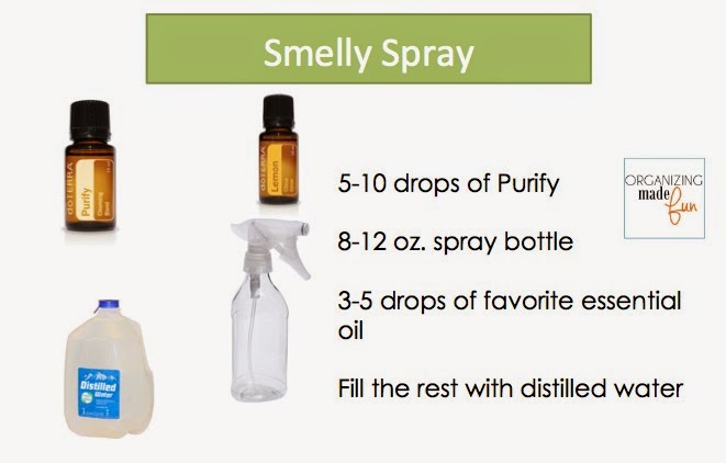 Smelly Spray made with essential oils :: OrganizingMadeFun.com