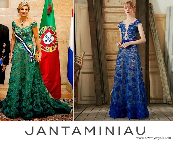 Queen Maxima wore her dress from Dutch fashion designer Jan Taminiau