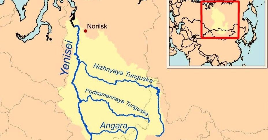 Angara River Map