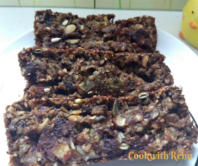 Sugarless Multiseed Eggless Rye Bread