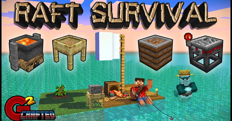 Download Map Raft Survival Untuk Minecraft Pocket Edition Dan Cara Pemasangannya Pikipo