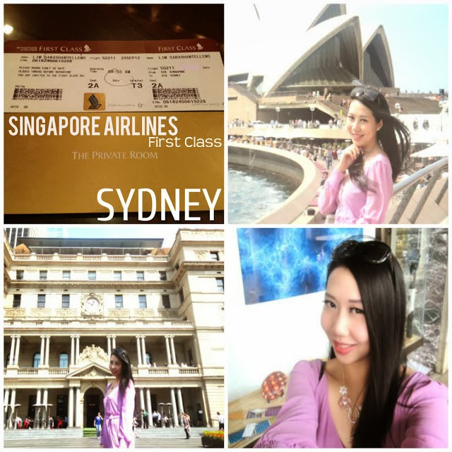 Singapore Airlines First Class Travel to Sydney to visit Lora Christelle
