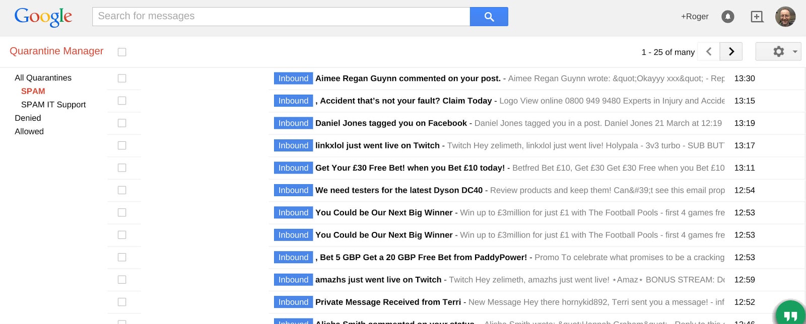 Gmail Quarantine Management And Leadership