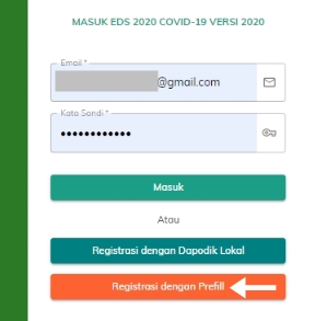 Registrasi dengan Prefill