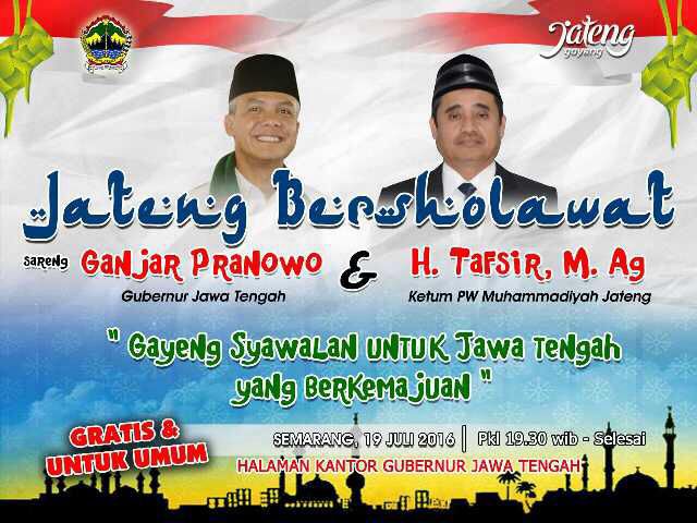 Pertama Dalam Sejarah, Jateng Bershalawat Tanpa Lantunan Shalawat Pada Nabi