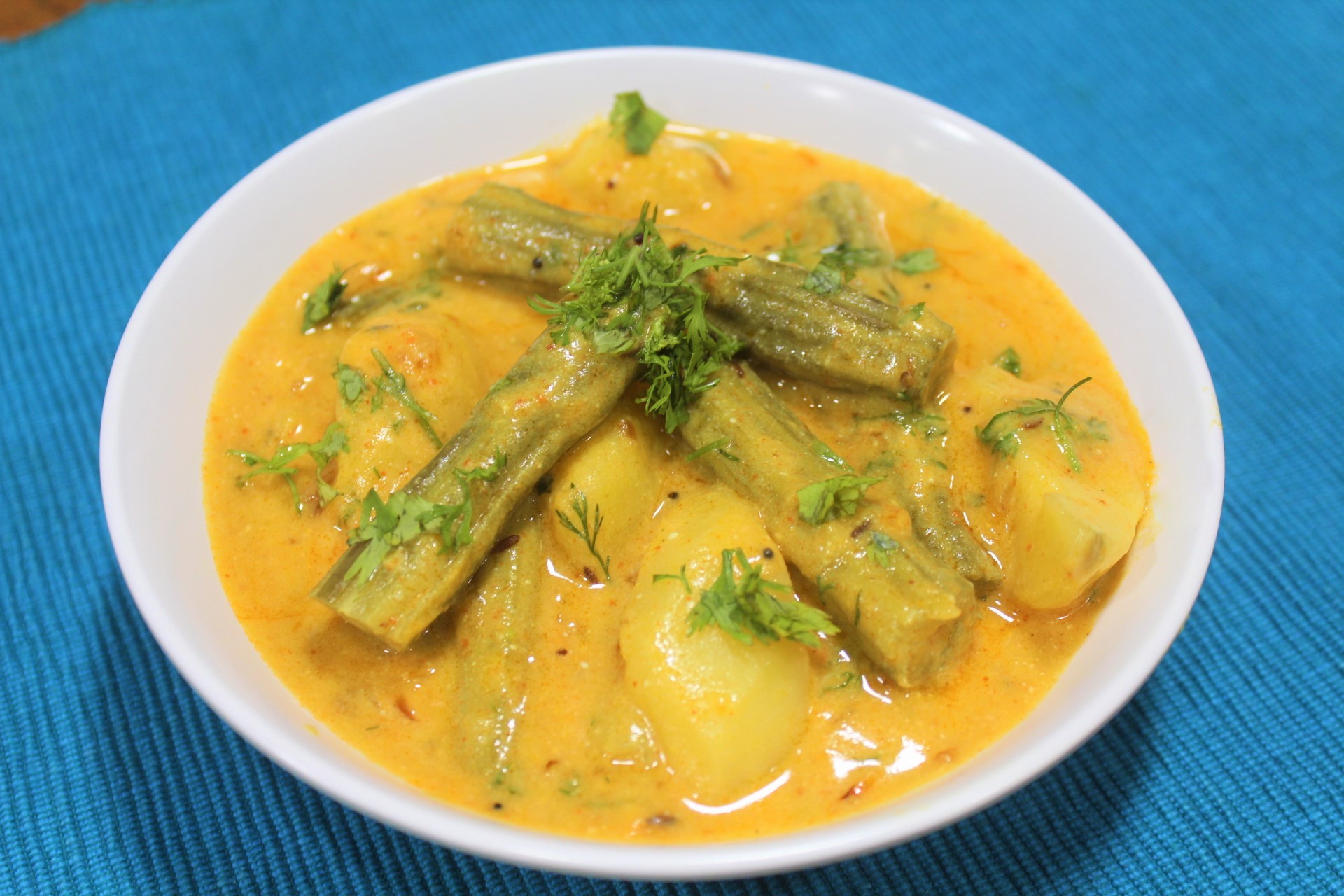 Sargava Nu Shaak Drumstick Aloo Sabji Gujarati Rasoi